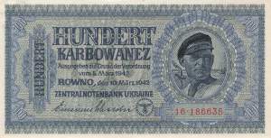 100 Karbowanez Ukraine p597a 16 1942